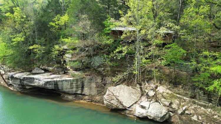 Cabin on Piney Creek with Famous Swimming Hole! Land for Sale in Izard County, Arkansas