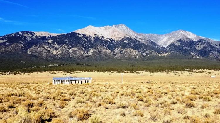 Near the base of the Sangre de Cristo Mountains * Camp * RV * Build * Elk Antelope Wild Horses