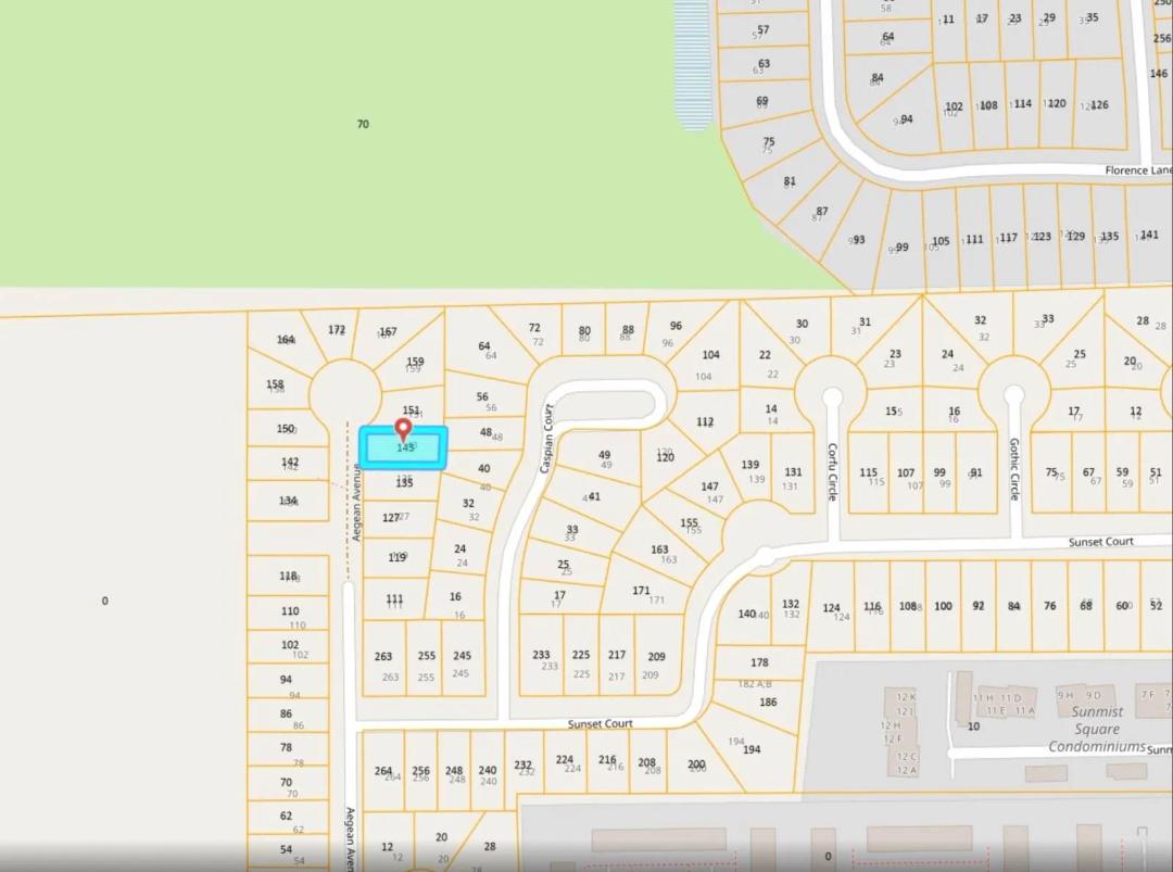 0.15 Acres at 143 Aegean Ave
