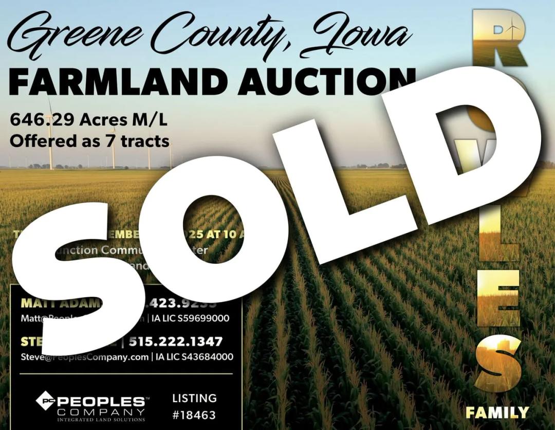 Listing #18463 - 647.52 acres in Greene County, IA
