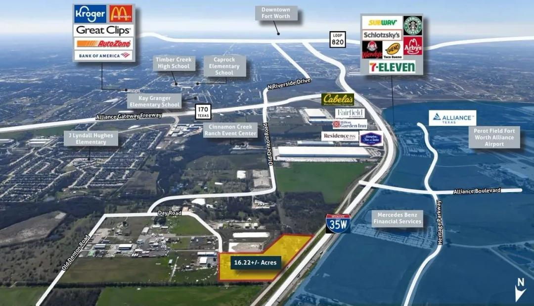 16.22+/- Acres | Industrial or Commercial Site | I-35W Frontage, Fort Worth, TX