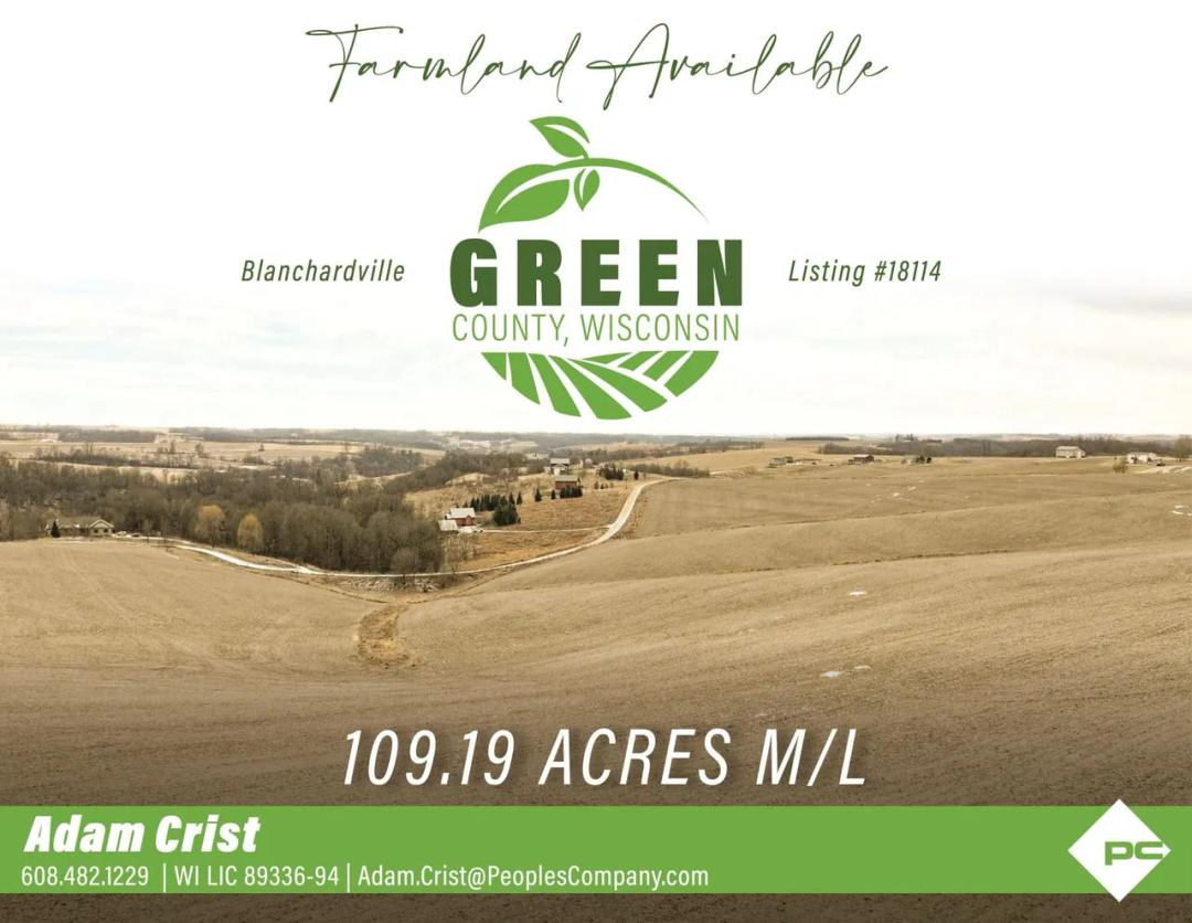 Listing #18114 - 109.19 acres in Green County, WI