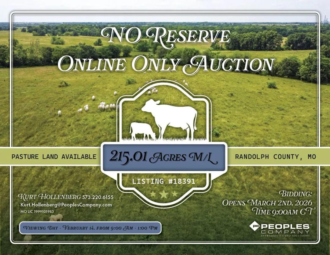 Listing #18391 - 215.01 acres in Randolph County, MO