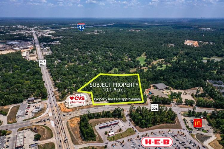 10.1009 +/- Acres, Prime Commercial Location, Conroe, TX