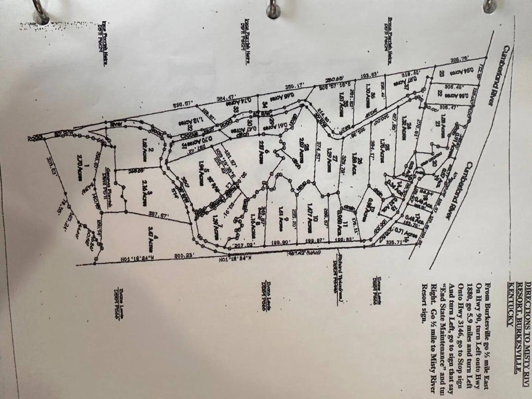 Acreage with Cumberland River Boat Ramp Privileges with utilitie