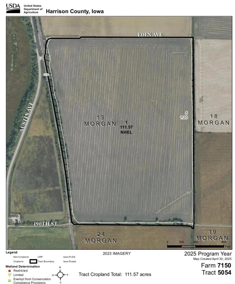 112 acres m/l Harrison County Iowa