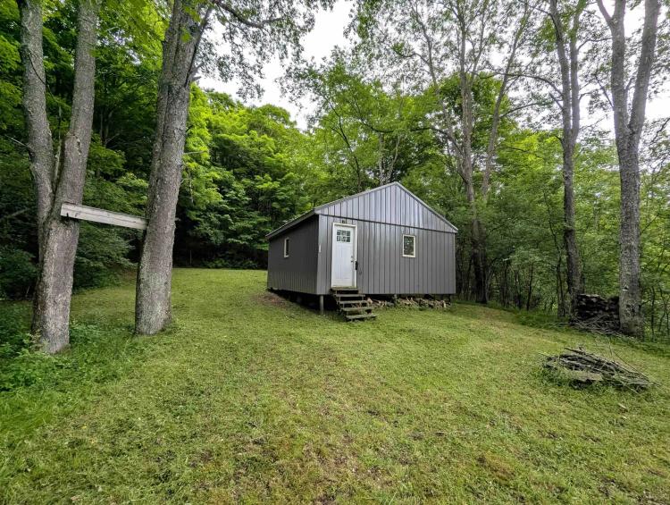 48 acre Recreational Retreat with Off Grid Cabin and Trout Stream in Whitesville NY Paynesville Hill Rd