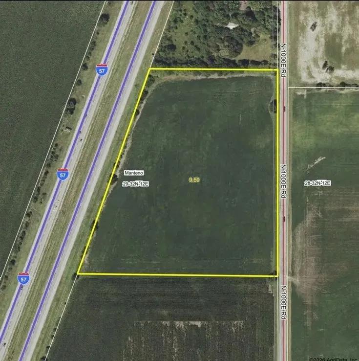 9.92± AC Manteno I-57 Frontage Farm