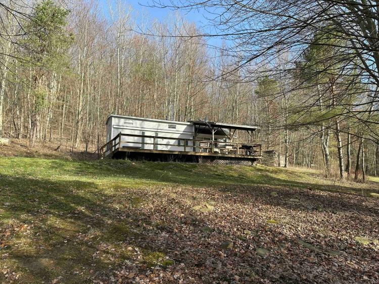 8 acres Secluded Wooded Lot with Park Model Trailer in Cohocton NY 4093 Dorman Road