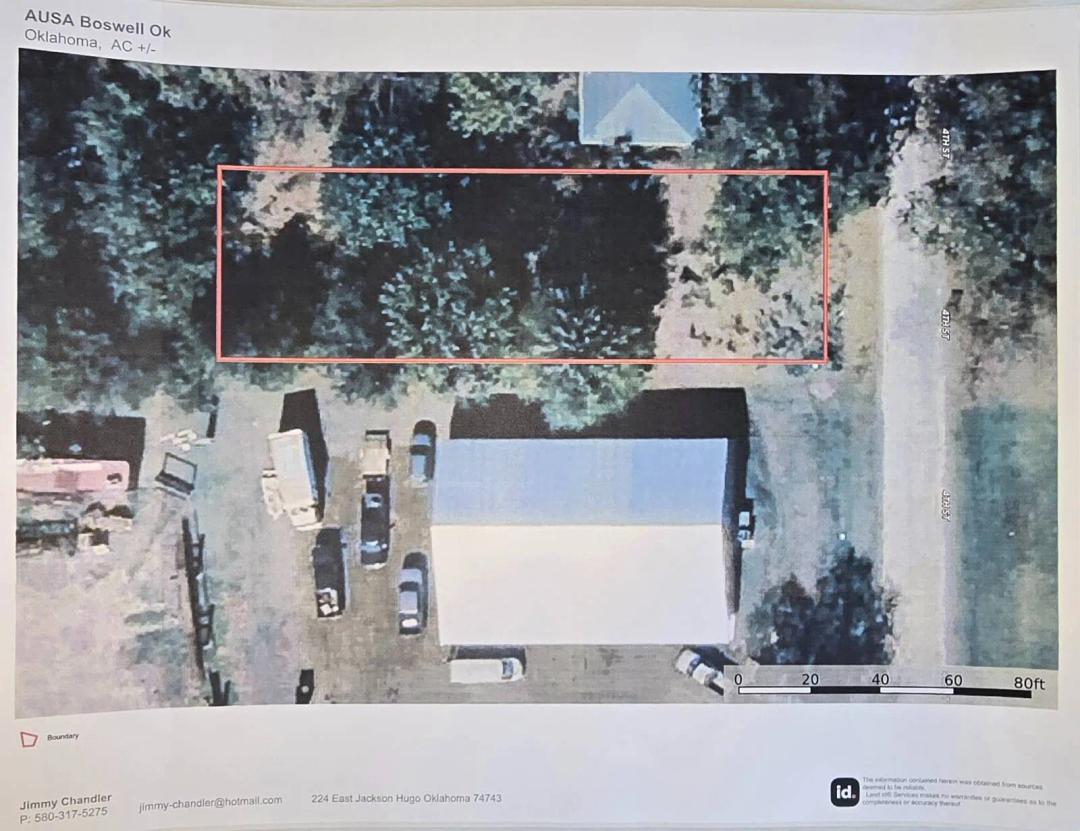 COMMERCIAL LOT IN BOSWELL OKLAHOMA FOR SALE