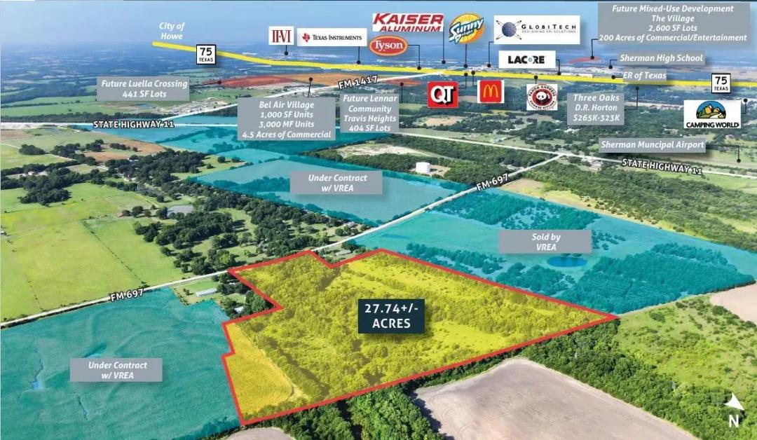 27.74+/- Acre Investment Tract | Sherman ETJ