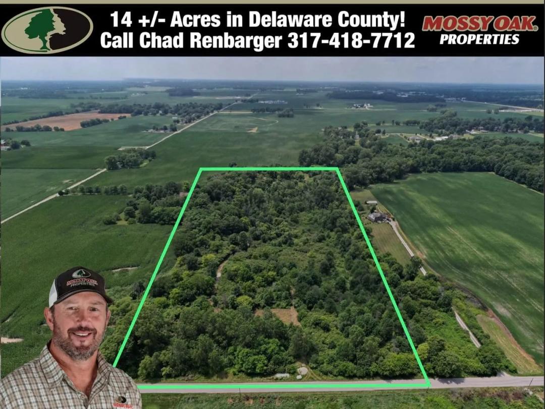 14.96± Acres – Prime Building Site & Recreational Tract – Daleville, Indiana