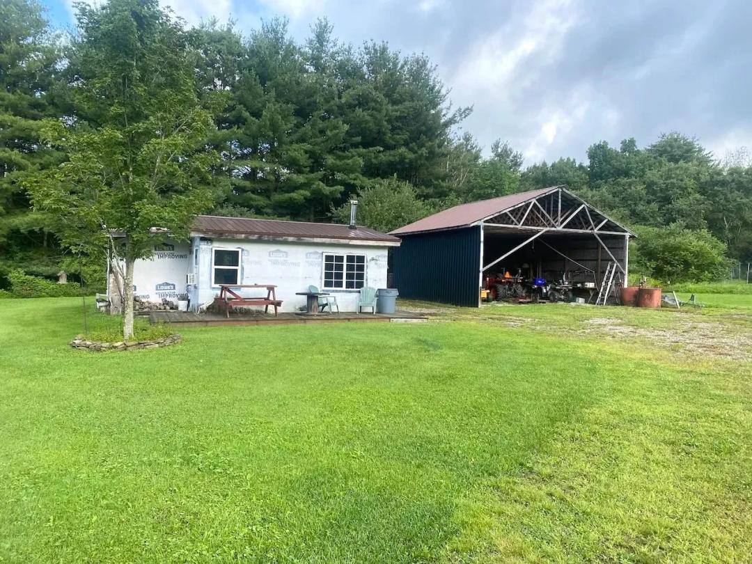 50 acre Hunting and Recreational Property with Camp and Pole Barn in Angelica NY 6218 Feathers Creek Rd