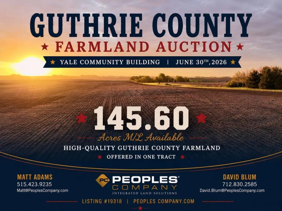 Listing #19318 - 145.60 acres in Guthrie County, IA