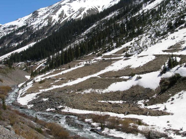 Mountain land with River and County Road  * Colorado Animas Forks area