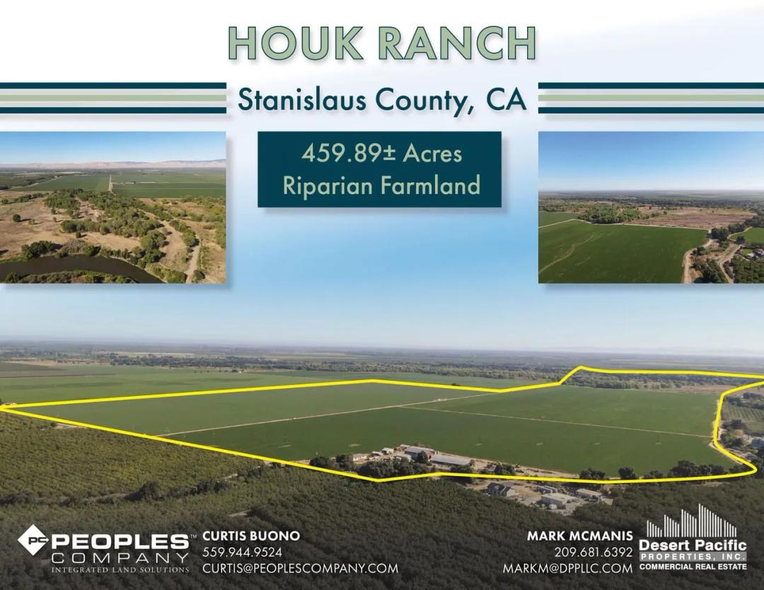 Listing #19654 - 459.89 acres in Stanislaus County, CA