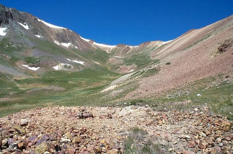 High alpine mountain land near Animas Forks Ghost Town Colorado