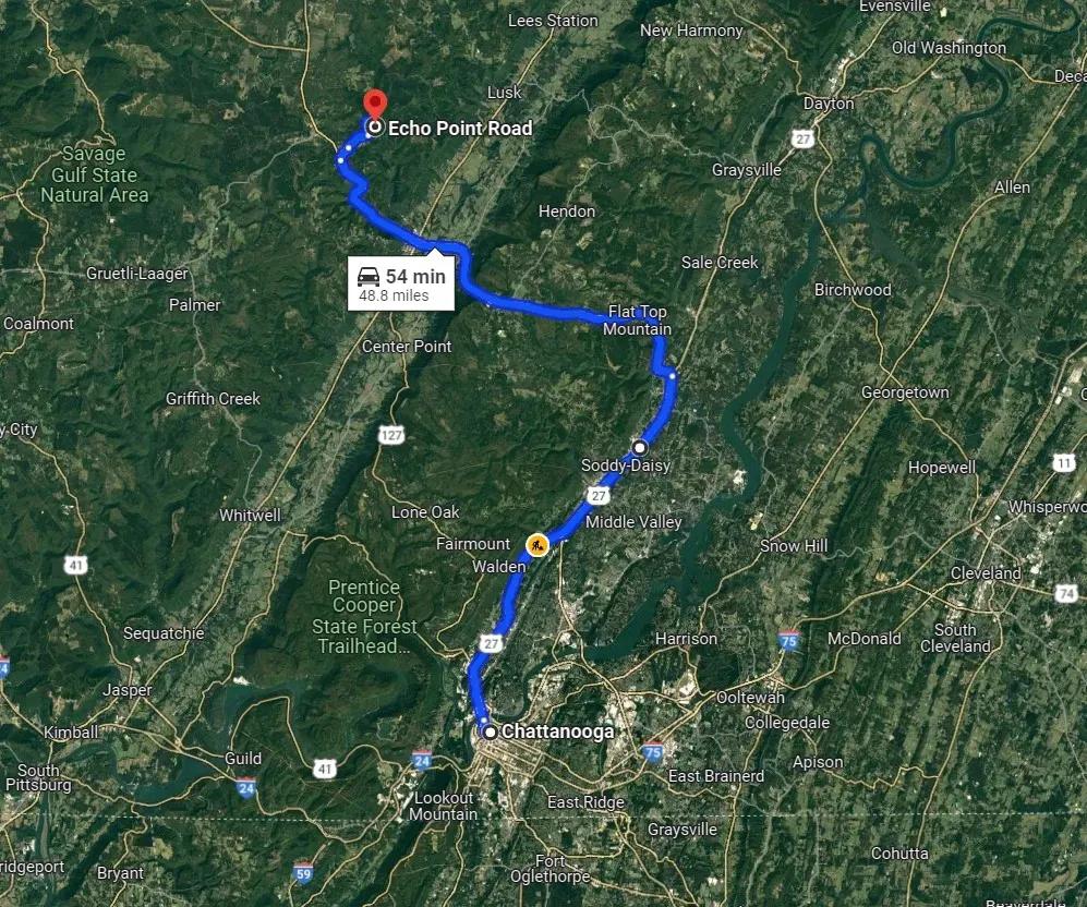 Direction from Chattanooga