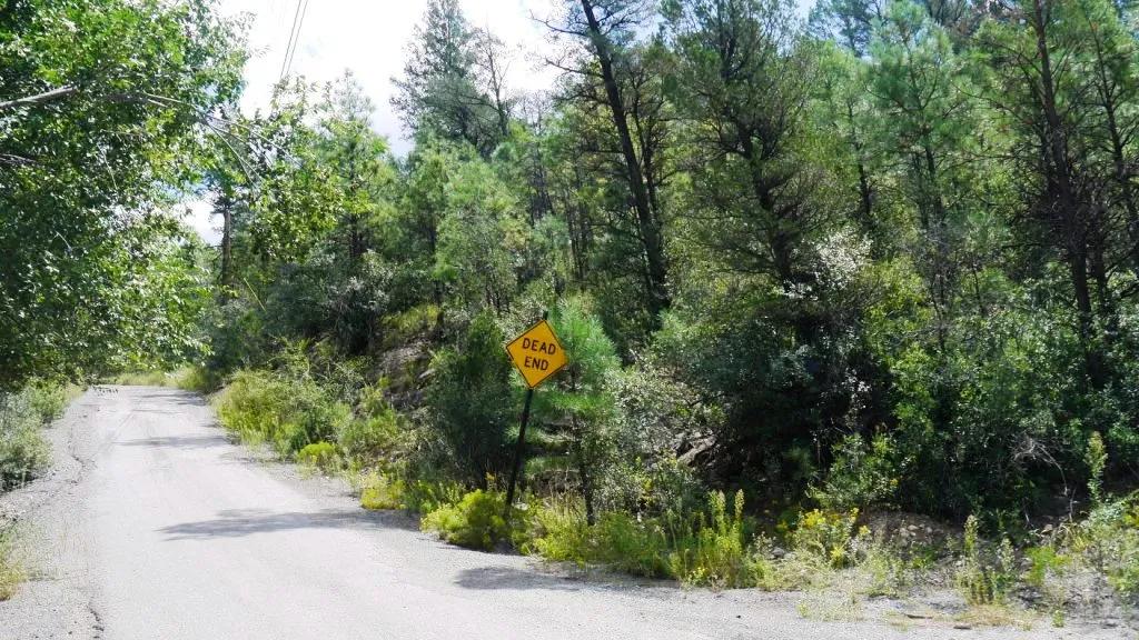 Ruidoso New Mexico Cabin site in the trees on Dead end road.