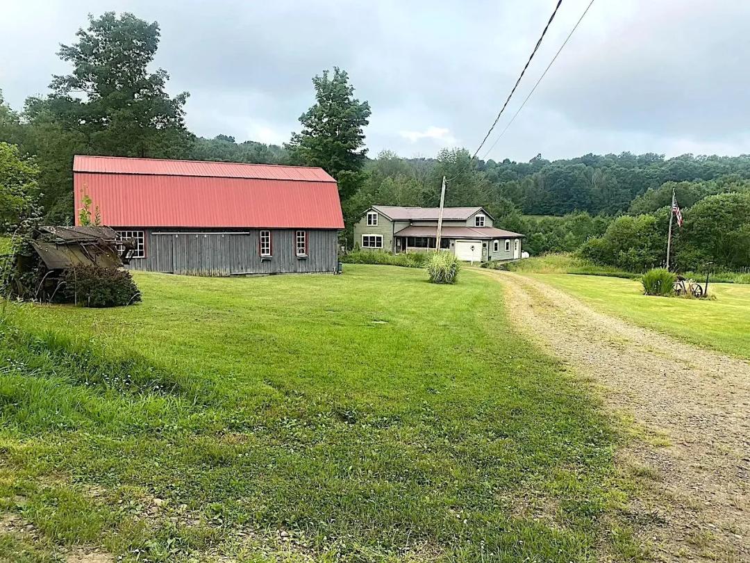 57 acres with Farmhouse, Barn and Pond on a Dead End Road in Friendship NY 4221 Dineen Road