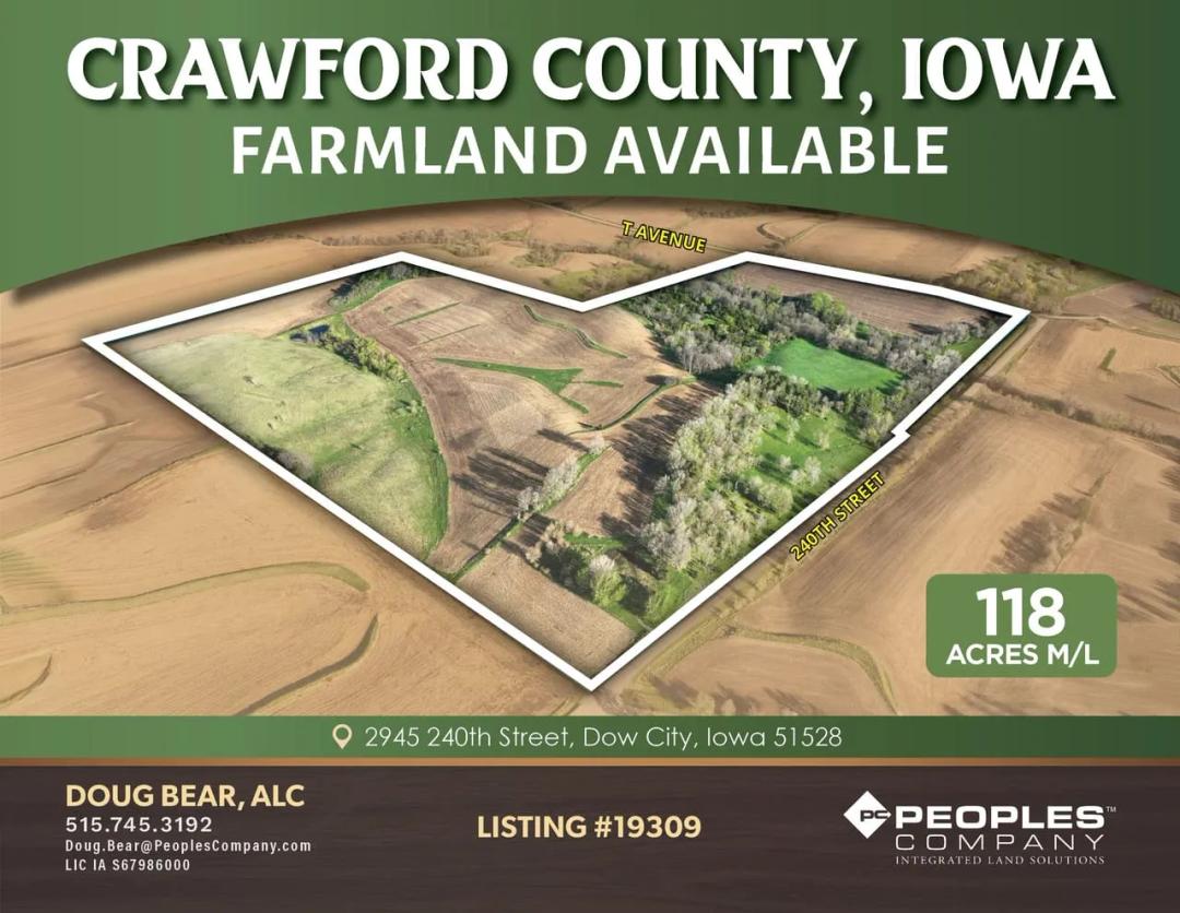 Listing #19309 - 118.00 acres in Crawford County, IA