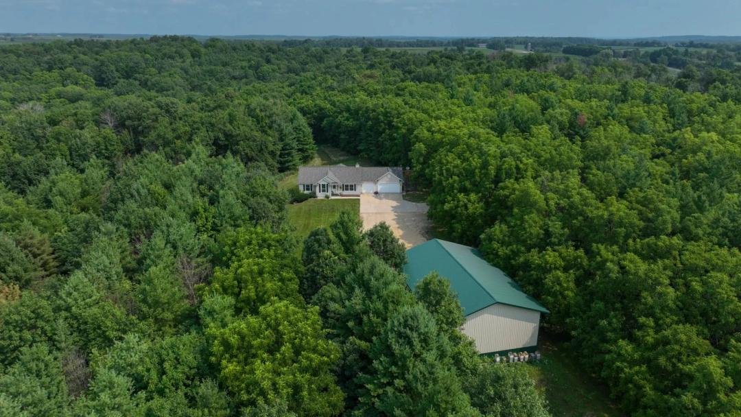 40-Acre Richland County Hunting Retreat with Ridge-Top Ranch Home & Trophy Whitetail History