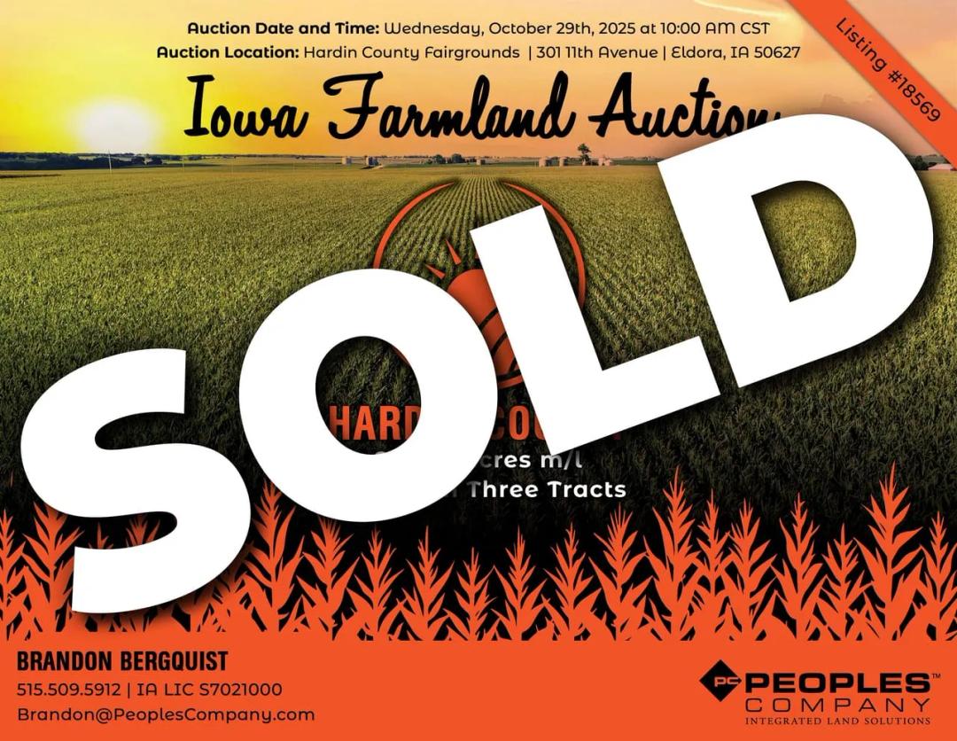 Listing #18569 - 229.33 acres in Hardin County, IA