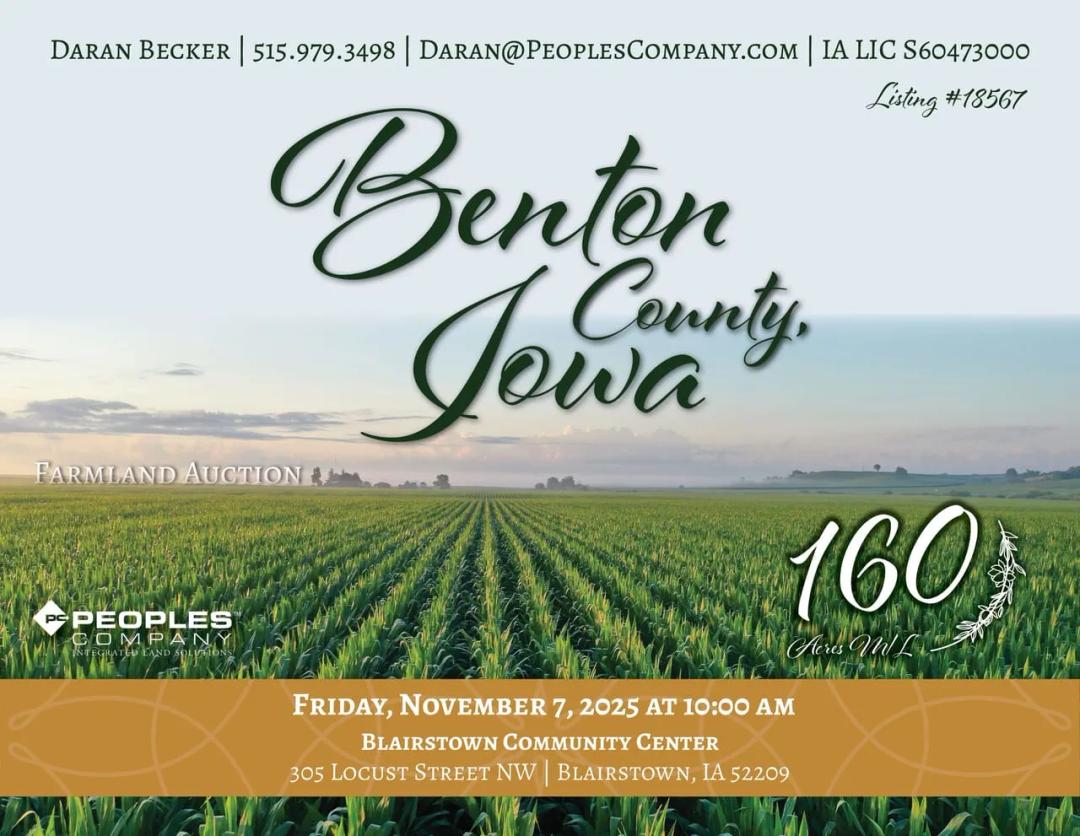 Listing #18567 - 160.00 acres in Benton County, IA