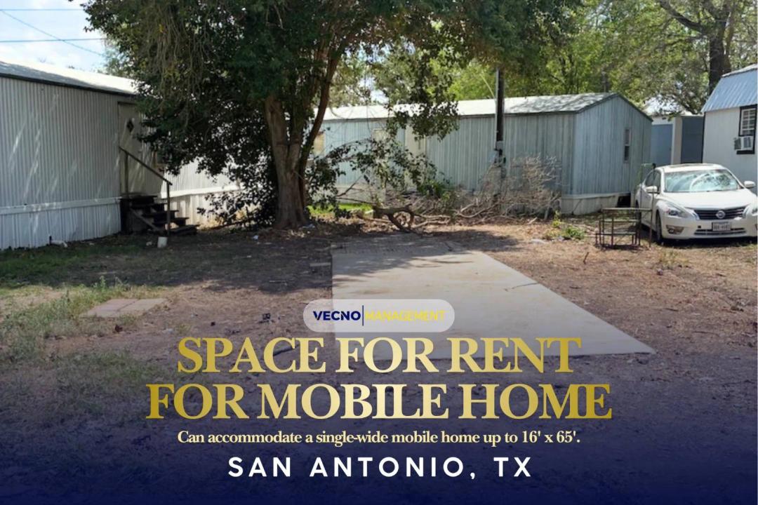 Space for Rent for Mobile Home in San Antonio