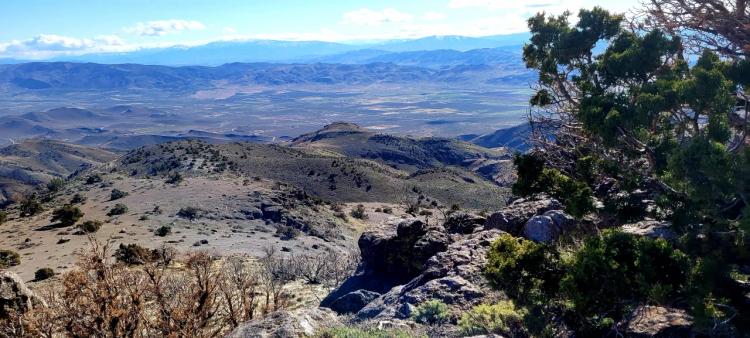 Mountain Land South of Pyramid Lake - Rock Outcroppings - Views Overlooking Palomino Valley