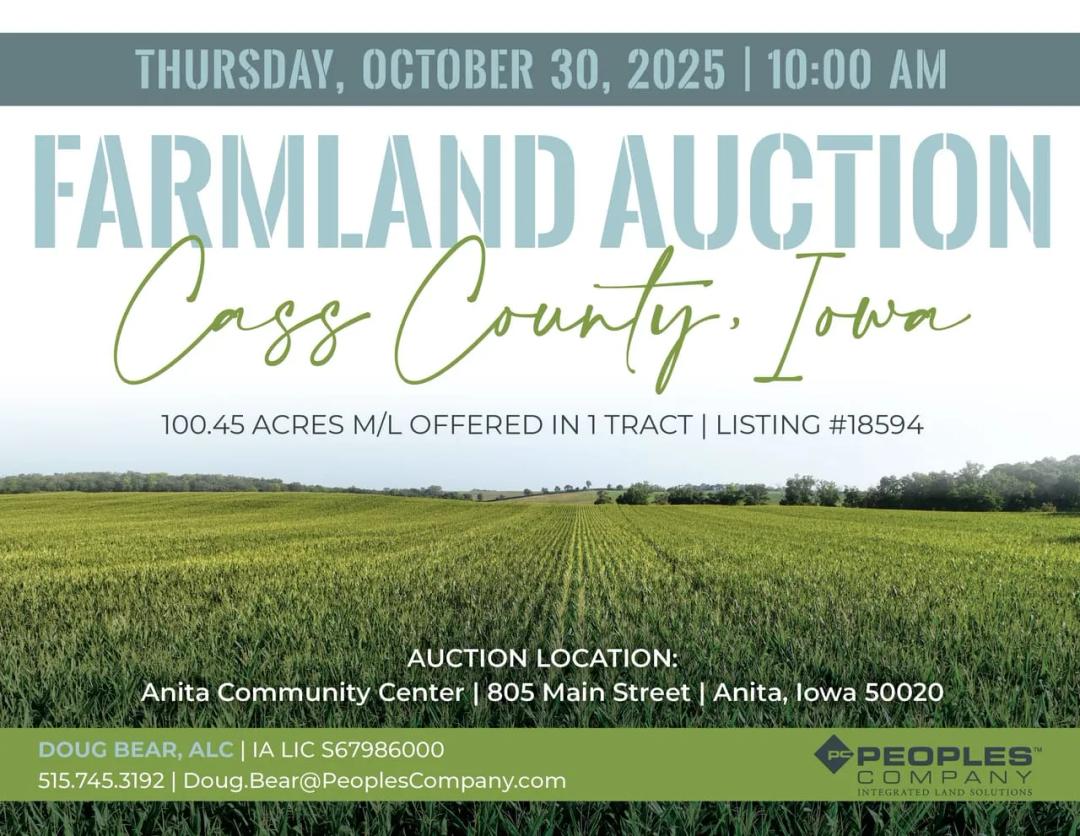 Listing #18594 - 100.45 acres in Cass County, IA