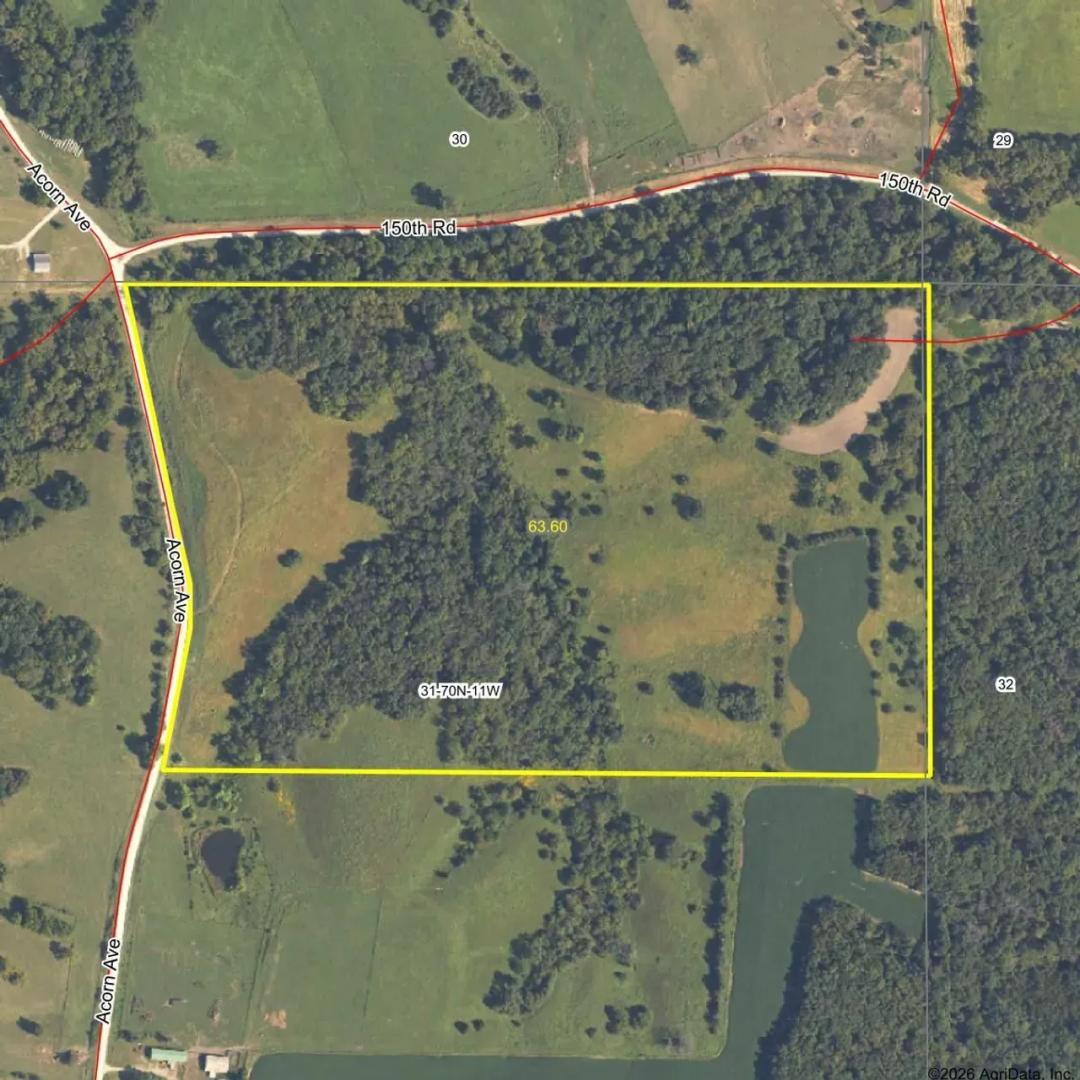 63.6 acre Van Buren County, IA with BIG Hunting Potential