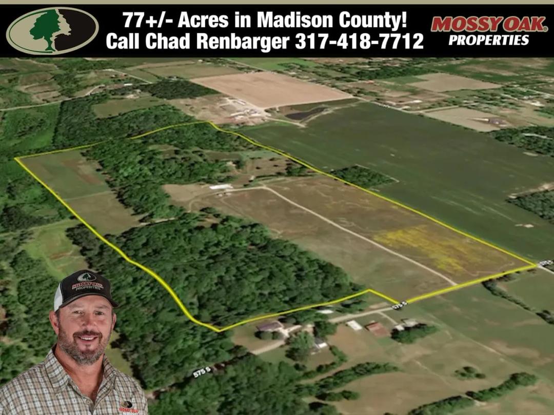 77+ Acres - Farm- Woods - Building Sites - Pendleton Schools