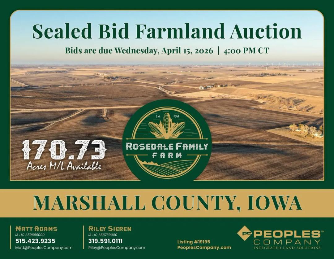 Listing #19195 - 170.73 acres in Marshall County, IA