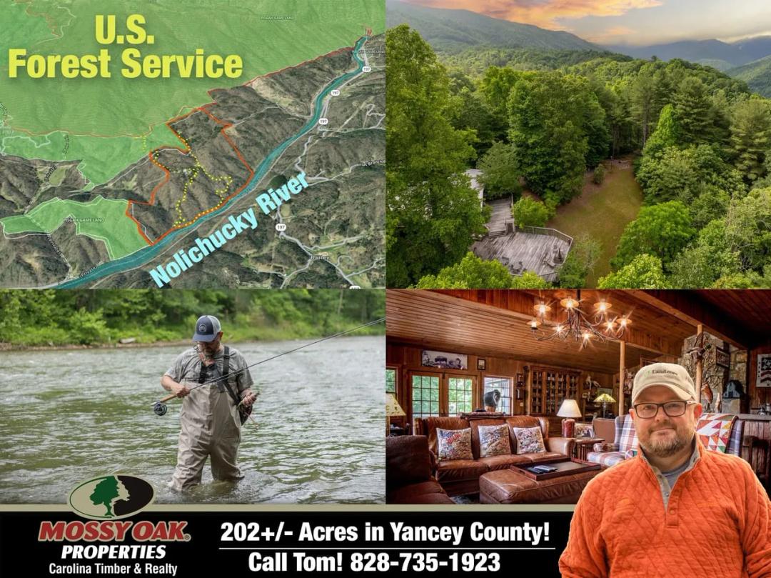 202+/- Acre Nolichucky River Mountain Lodge!