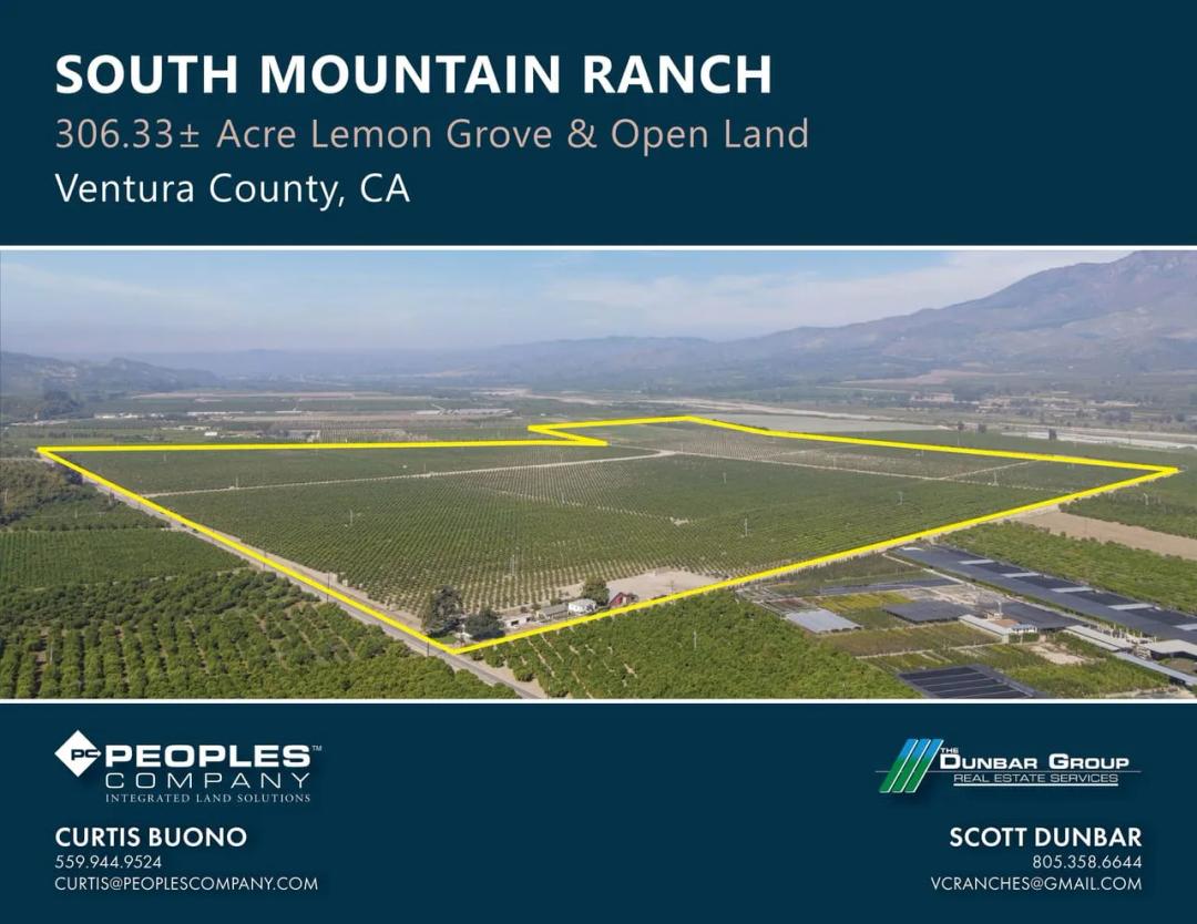 Listing #19224 - 306.33 acres in Ventura County, CA