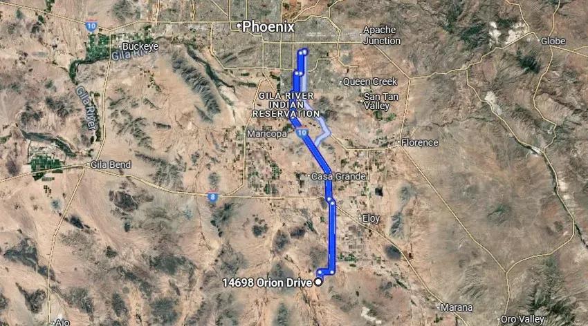 Direction from Phoenix