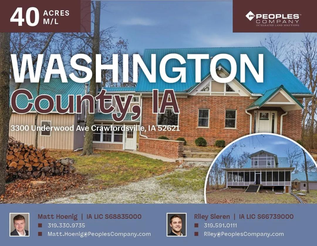 Listing #18794 - 40.00 acres in Washington County, IA