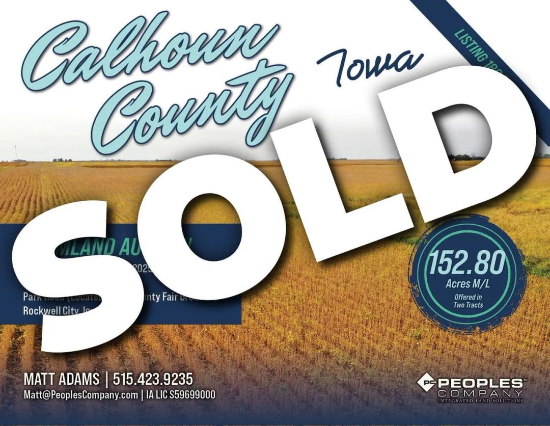 Listing #18648 - 152.80 acres in Calhoun County, IA