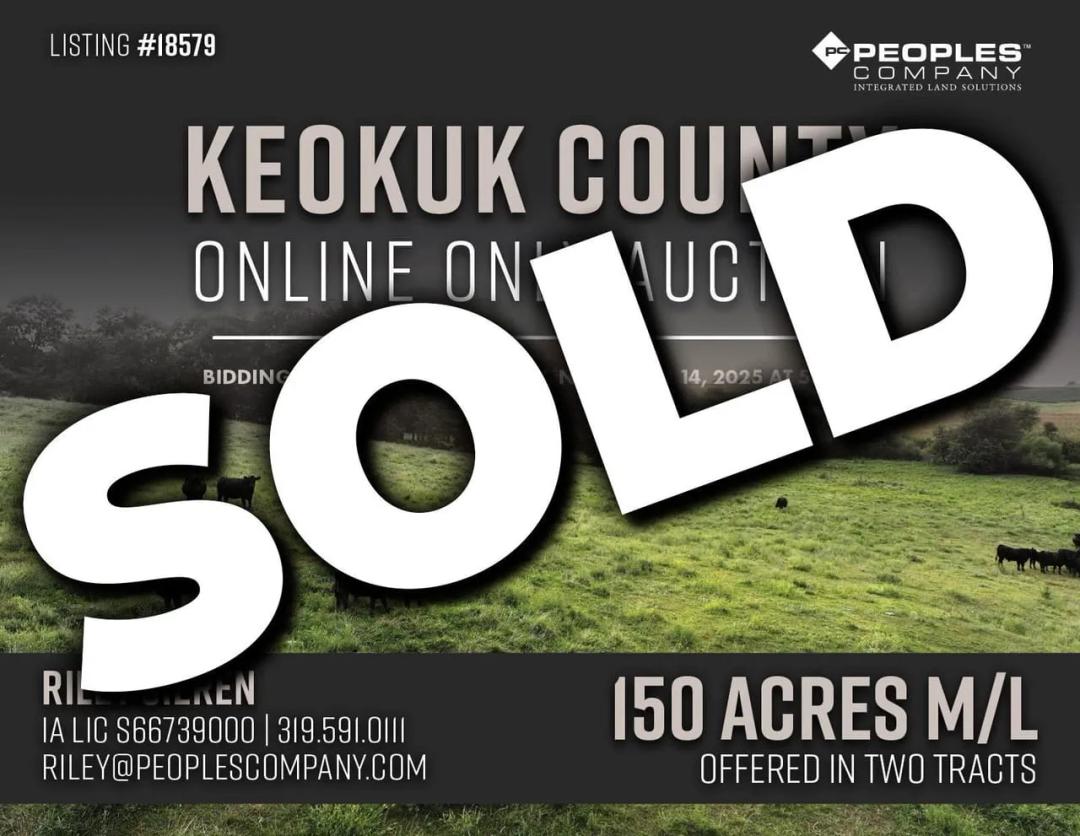 Listing #18579 - 150.50 acres in Keokuk County, IA