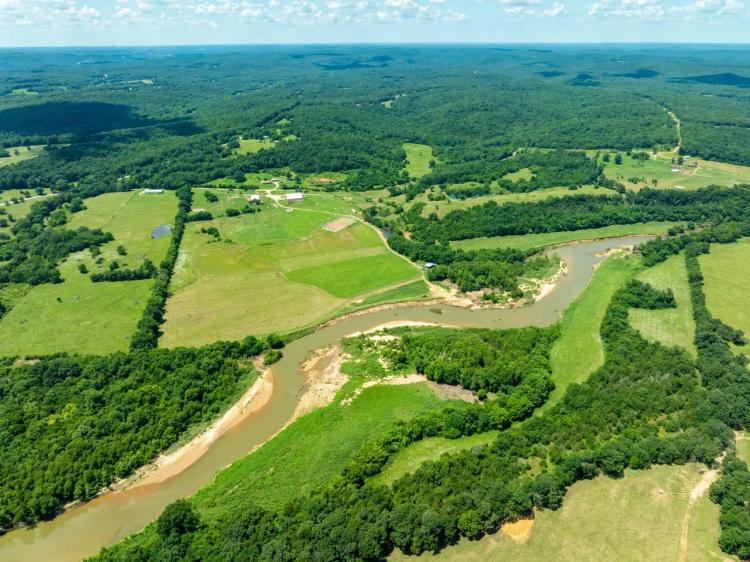 200 +/- Acres, Strawberry River Frontage, 9,000 +/- Sq Ft Barn, Living Quarters, Sharp County, AR