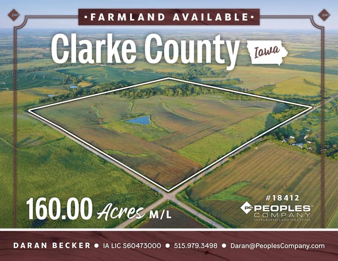 Listing #18412 - 160.00 acres in Clarke County, IA