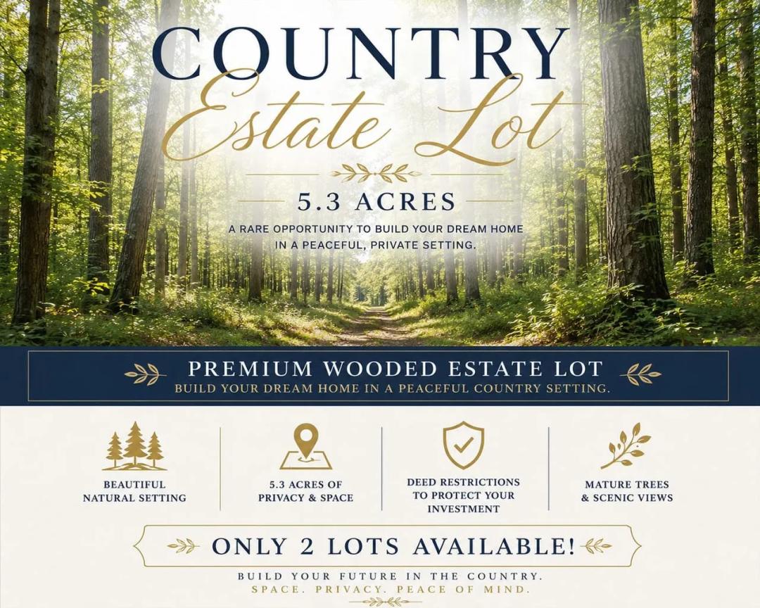 Country Estate Living on Large Lot