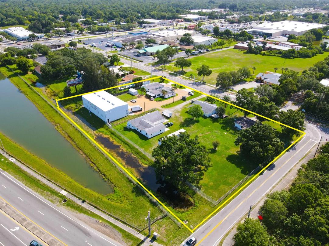 Prime Commercial Corner-Three Streets-Signalized Intersection-High Traffic Counts-Minton Road Brevard County FL