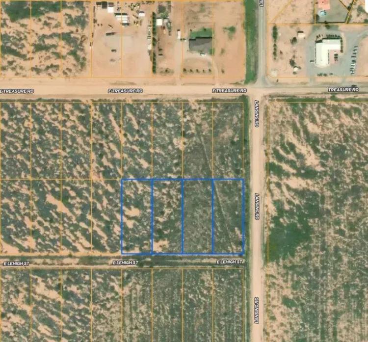 4 contiguous 0.83 acre lots right off the main road and close to Pearce