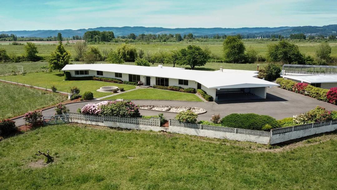 Mid-Century Modern Home on 129 +/- Acres - Scappoose, Oregon