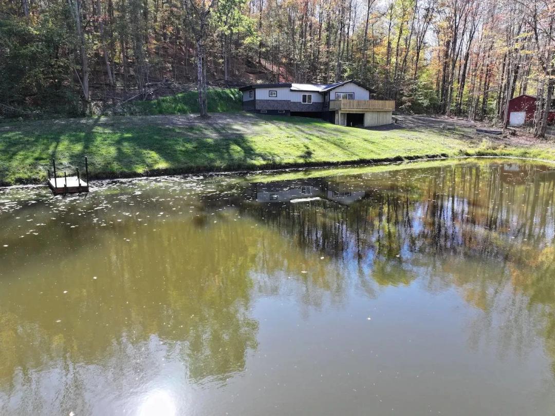Cabin with Barn and Pond on 5 acres in Franklinville NY 2175 Cemetery Hill Rd