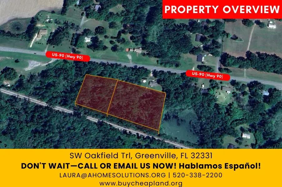 Two Parcels of Land for the Price of One – 3.5 Acres Near Downtown Greenville, FL!