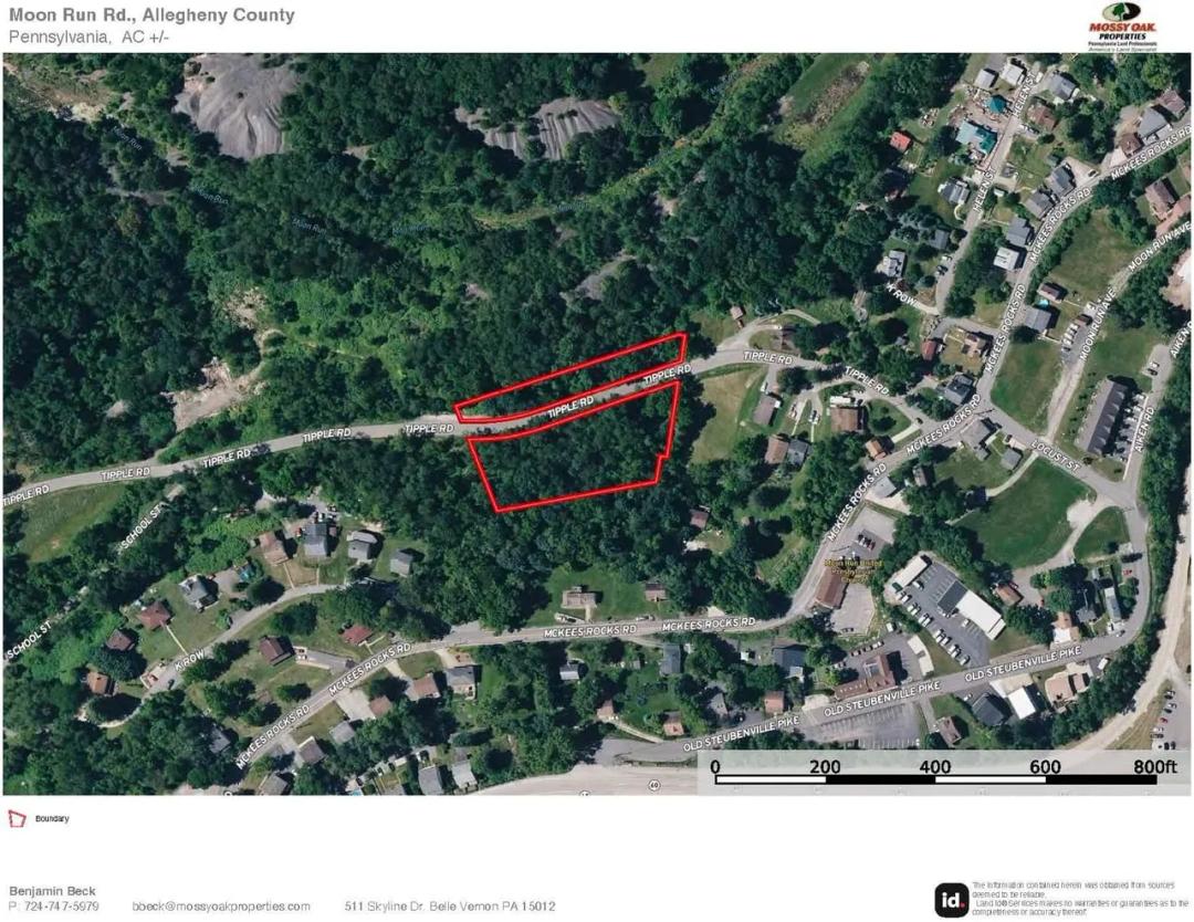 Moon Run Rd., Allegheny County - 2.61 ± Acres