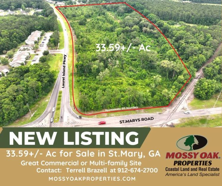33.59 Ac Commercial / Multi-family Site for Sale in Camden County, GA